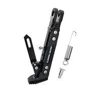 Adsspro Universal Motorcycle Kickstand Accessories Motor Scooter Modified CNC Aluminum Alloy Adjustable Tripod Holder Kickstand Foot Side Support Stand Motor Scooter Motorbike Motocross Dit Pit Bike