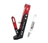 Adsspro Universal Motorcycle Kickstand Accessories Motor Scooter Modified CNC Aluminum Alloy Adjustable Tripod Holder Kickstand Foot Side Support Stand Motor Scooter Motorbike Motocross Dit Pit Bike