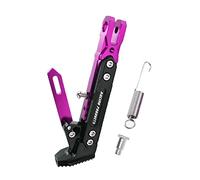 Adsspro Universal Motorcycle Kickstand Accessories Motor Scooter Modified CNC Aluminum Alloy Adjustable Tripod Holder Kickstand Foot Side Support Stand Motor Scooter Motorbike Motocross Dit Pit Bike