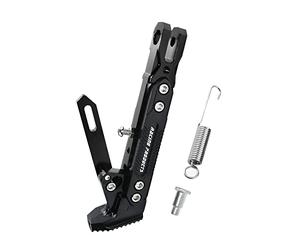 Adsspro Universal Motorcycle Kickstand Accessories Motor Scooter Modified CNC Aluminum Alloy Adjustable Tripod Holder Kickstand Foot Side Support Stand Motor Scooter Motorbike Motocross Dit Pit Bike