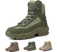 ADTEMP Men's Green Size 9.5 UK Combat Boots, Military Tactical Boots, Waterproof, Lightweight, Fleece Lined, Ideal for Outdoor Activities and Military Training