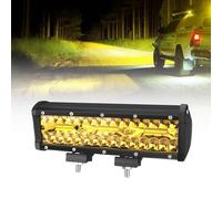 ADTOPI 9 Inch Yellow Led Light Bar 180W 18000LM Sammanlight Offroad Spot Flood Combo Fog Lights Triple Row Driving Work Lights for Truck Jp Car SUV ATV UTV Pickup Boat Marine