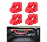 ADTOPI Overlanding Shovel Holder Quick-Release Clamp Mount for 1-1/7'' to 1-3/7'' Diameter Tools and Equipment for Home, Off-Road Vehicle, UTV, ATV, Van, Trucks, Boat & Train 4 Pack Red