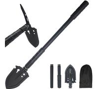 ADTSADDTO Folding Survival Shovel 26 IN, 50# High-Carbon Steel Entrenching Tool for Camping, Firefighting, Garden, Hunting, Hiking, Fishing, Car Emergency, Gifts for Men