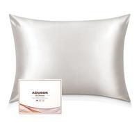 Adubor Silk Pillow Case - Mulberry Silk Pillowcase, 23 Momme 6A Grade Fibers, 900 Thread Count, Silk Pillow Cases for Hair and Skin Health, with Hidden Zipper (Standard 20'' * 26'', Ivory White, 1PC)