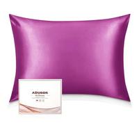 Adubor Silk Pillowcase for Hair and Skin with Hidden Zipper, Both Side 23 Momme Silk,900 Thread Count (20x26inch, Violet, 1pc)