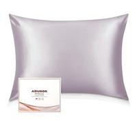 Adubor Silk Pillowcase - Mulberry Silk Pillow Case, 23 Momme 6A Grade Fibers, 900 Thread Count, Silk Pillow Cases for Hair and Skin Health, with Hidden Zipper (Queen 20''x30'', Light Purple, 1PC)