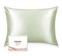 Adubor Silk Pillowcase - Silk Pillow cases, 23 Momme 6A Grade Fibers, 900 Thread Count, Pillow Cases for Hair and Skin Health, with Hidden Zipper (Standard 20''×26'', Pea Green, 1PC)