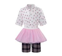 ADuchessCos Ace Ventura Cosplay Pet Detective Costume Adult Men Pink Tutu Full Set Halloween Outfit