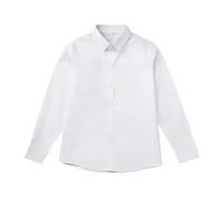ADUDVLO Boys School Shirts Full Sleeve Boys White Shirt School Uniform Shirt Button-Down Dress Shirts 7-18 Years (UK, Age, 15 Years, 16 Years, Regular, White)