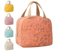 ADUDVLO Lunch Bag Women Men Reusable Leakproof Cooler Tote Lightweight Thermal Lunchbox for Office, Gym, Beach and Travel (Orange)