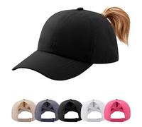 ADUDVLO Ponytail Baseball Cap for Women，Criss Cross Mesh Running Cap, Adjustable Quick-Dry Summer Sports Hat for High Bun & Outdoor Activities (Black)