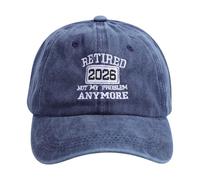 ADUDVLO Retired 2026 Not My Problems Anymore Hat for Men Women, Funny Adjustable Cotton Embroidered Retirement Baseball Cap (UK, Alpha, One Size, Navy)