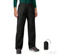 ADUDVLO Waterproof Trousers Mens Lightweight, Breathable Waterproof Work Trousers Men with Adjustable Velcro Ankle Cuffs,Working Runing Hiking Pants (UK, Alpha, S, Regular, Regular, Black)