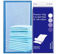 Adulon Original Premium XXXL Incontinence Bed Pads 150x80cm CE Certified 126g Disposable Absorbent Pads 5 Soft Layers Leakproof Protection for Adults Babies Pets Max Absorbency 2300ml Hospital Style