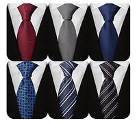 Adulove Extra Long Ties for Men Big and Tall Neckties Woven Jacquard Classic Neck Tie Business Wedding, Blue, Red, Navy, Dark Blue, Grey, Black, XL-63"