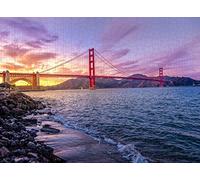 Adult 1000 Piece Golden Gate Bridge Puzzle Toy Relaxation Puzzle 52x38cm