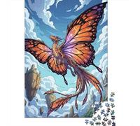 Adult 1000 Piece Jigsaw, Butterfly-winged Dragon Soaring Through The Sky, Festive Gift, 38x26cm/1000pcs