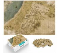 Adult 1000 Piece Jigsaw, Egypt Map of The Ruins, Festive Gift, 1000pcs (40x28cm)