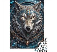 Adult 1000 Piece Jigsaw, Emerald King Wolf_2, Festive Gift, 38x26cm/1000pcs | As a Christmas gift idea: Adult jigsaw puzzle with 1000 pieces works well for shared time during the holidays.