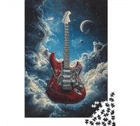Adult 1000-Piece Jigsaw Puzzle, Galactic Guitar Dreams -1, 70x50cm/1000pcs; Easy to Pause And Continue Later; Low-dust White Pieces for Sorting