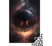 Adult 1000-Piece Jigsaw Puzzle, Planet of Devil, 38x26cm/1000pcs; Easy to Pause And Continue Later; White Cardboard for Cleaner Sorting