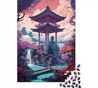 Adult 1000-Piece Jigsaw Puzzle, Torii Gate in The River, 70x50cm/1000pcs; Easy to Pause And Continue Later; White Cardboard for Cleaner Sorting