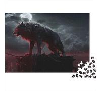 Adult 1000-Piece Jigsaw Puzzle, Wolf Revenge, 38x26cm/1000pcs; for Progress Whenever Time Allows; Low-dust White Pieces for Sorting