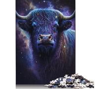 Adult 1000 Pieces Jigsaw Puzzles Space Art Yak Puzzling Challenging Difficult Jigsaw Puzzle Wooden DIY Home Decoration 1000pcs (75x50cm)