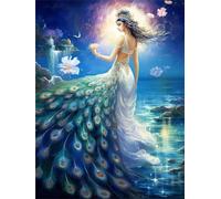 Adult 1000piece Jigsaw Puzzle Peacock Princess Creative Hobby Art Painting Children's Home Decor Decoration Gift 50x70cm