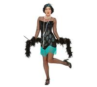 Adult 1920's Peacock Flapper Charleston Fancy Dress Costume