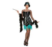 Adult 1920's Peacock Flapper Charleston Fancy Dress Costume