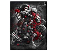 Adult 2000piece Jigsaw Puzzle Motorcycle Skull Children's Art Crafts Suitable for Living Room Bedroom Wall Decoration Decorative Gift 70x100cm