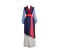 (Adult 2XL) Mulan Traditional Dress Party Cosplay Costume Full Set