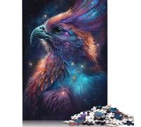 Adult 500 Piece Jigsaw Puzzles Phoenix Bird Galaxy Jigsaw Puzzle Wood Jigsaw Brain Challenge Puzzle Toy Game 500pcs (52x38cm)