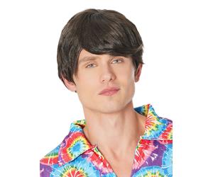 Adult 60s 70s Boy Band Beatles Wig Fancy Dress Short Male Fringe Accessory
