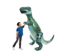 Adult 6ft Inflatable T-Rex Dinosaur Green Blow-Up Party Decoration Prop | 1.8m tall, green printed finish, 50kg weight rating, fast-inflate valve, indoor and outdoor, multipack options