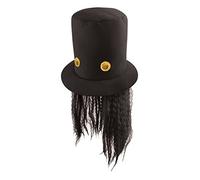 Adult 80s Guitar Man Hat with Hair