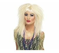 Adult 80s Trademark Blonde Crimp Wig Disco Punk Icon Fancy Dress Party Accessory