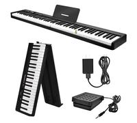 Adult 88-key Hammer Electronic Piano For Home Use For Adult Grade Examination Intelligent Digital Student Portable (Color : Bk)