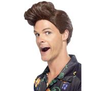 Adult 90s Detective Wig Quiff TV Film Movie Icon Fancy Dress Party Accessory