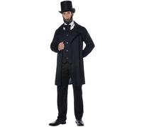 Adult Abraham Lincoln Fancy Dress Costume Medium Black
