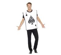 Adult Ace of Spades Guard Tabard Wonderland Fairytale Fancy Dress Costume