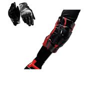 Adult Adjustable Elbow Guards CE Certified Anti-Impact Protective Arm Pads For Motorcycle Motocross Dirt Bike MTB ATV Off-Road Racing Cycling,Red-One Size