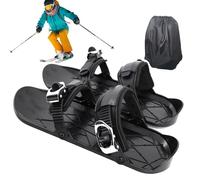 Adult Adjustable Snowblades - Short for All Winter Boots | Mini Skis for Downhill, Freestyle & Beginners | Lightweight & Portable Ski Skates