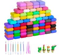 Adult Air Dry Clay - Ultra Light Magic Clay, Non-Toxic Modeling Clay & Dough, Air Dry Clay 83-Piece Set - 72 Colours Ultra-Light Modelling Clay with 11 Sculpting Tools - Soft Non-Toxic DIY Craft Clay