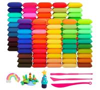 Adult Air Dry Clay - Ultra Light Magic Clay, Non-Toxic Modeling Clay & Dough, Air Dry Clay Set - 100 Colours Modelling Clay Kit with Tools & Storage Bags, Soft Non-Toxic Lightweight Craft