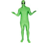 Adult Alien Morphsuit Fancy Dress Costume Stag Party Festival Halloween Skinsuit