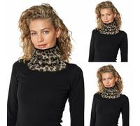 Adult Animal Printed Neck Warmers, Unisex Reversible Fleece Winter Double Layer Windbreaker Neck Gaiters For Outdoor Ski Snowboard Transport Cycling Mask With Adjustable Cord, Leopard Print Pack 3