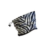 Adult Animal Printed Neck Warmers, Unisex Reversible Fleece Winter Double Layer Windbreaker Neck Gaiters For Outdoor Ski Snowboard Transport Cycling Mask With Adjustable Cord, Zebra Print Pack 1